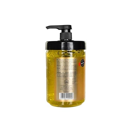 BUMBLE BEE Shaving Gel Softner Non-irritating, All Skin Types, Rich Male Fragance - Smooth and Sophisticated Shaving 33.8 Oz / 1000 ml. Barber Supplies (Yellow)