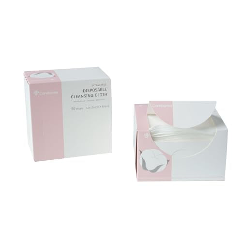 Extra Thick Cotton Face Cloths 12x12 Inches - 2 Pack, Highly Absorbent & Biodegradable