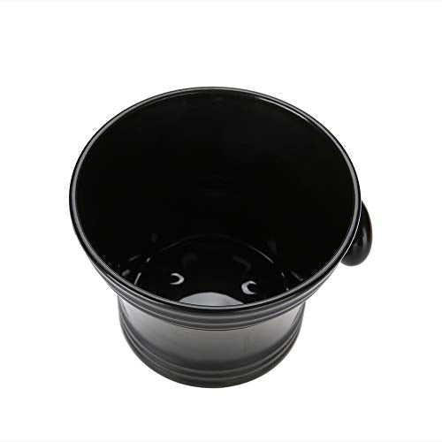 Shaving Bowl, Plastic Shaving Shave Soap Shaving Brush Set Shaving Soap Bowls Handle, Abs Men'S Shaving Foam Shaving Bowl For Shaving Soap Bowls Bowl, 11 11 8Cm(Black)