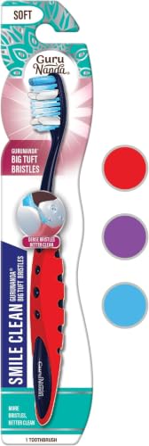 Big Soft Bristle Toothbrush Pack of 6 – Gentle Plaque Removal & Fresh Breath – BPA-Free for Adults & Kids – Ergonomic & Angled Neck Design