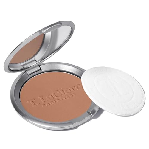 T.LeClerc Rice Compact Powder ? Anti-Aging Pressed Powder with Brown Rice Ferment ? Long-Lasting Natural Matte Finish ? Moisturizing | Non-Comedogenic Face Powder (DOR?, 9G)