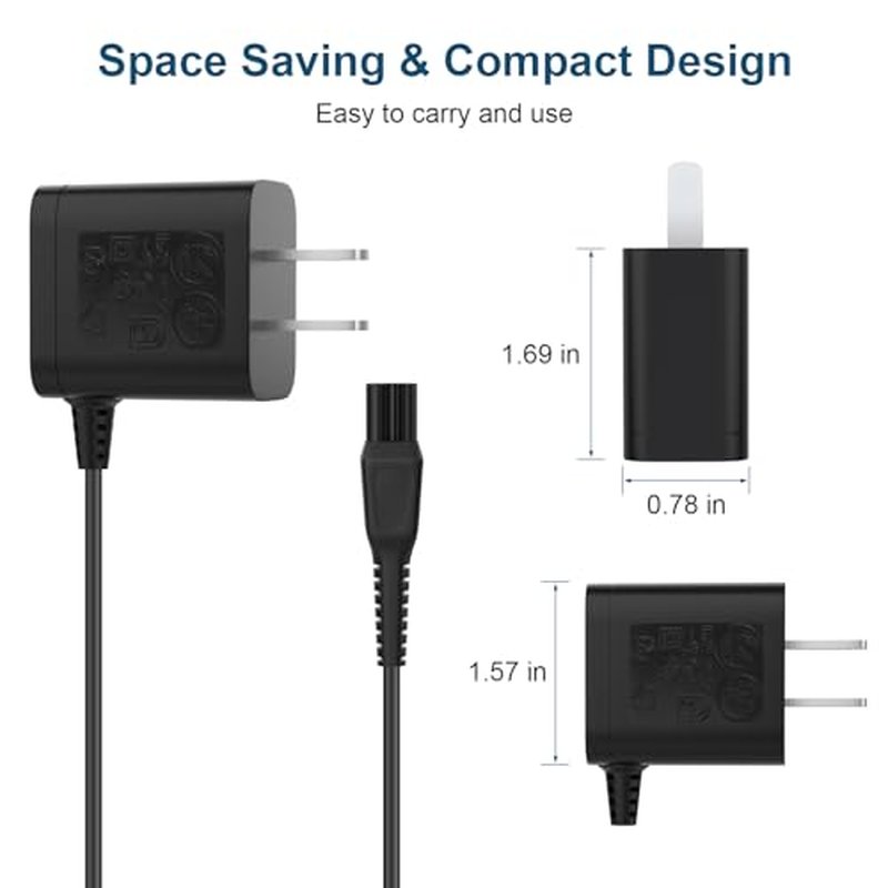 15V Charger Power Cord Adapter Compatible with Philips Norelco HQ8505 9000 7000 5000 3000 Older Shaver Series, Multigroom MG5750 MG7750 MG7770 MG7790 S9987 Electric Shaver Razor Trimmer Charging Cord