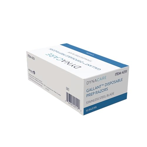 Blue Disposable Surgical Prep Razors - 50 Pack for Medical & Tattoo Use