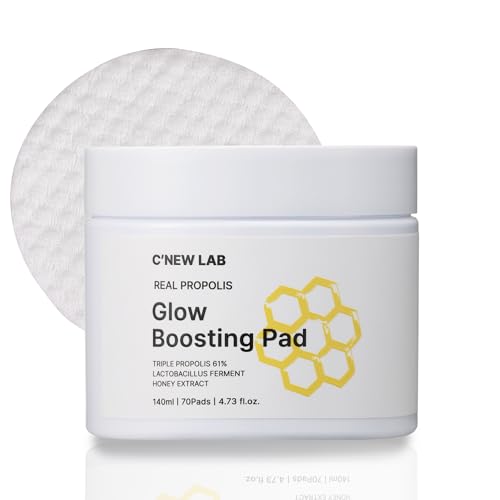Propolis Glow Boosting Facial Pads - Hydrating Nourishing Skin Care (70 Pads)