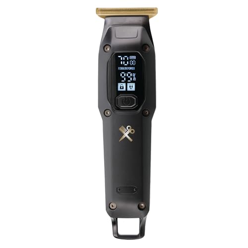 Cutting Edge T-Blade Trimmer for Men, Dual Speed with Turbo Boost T-Blade Trimmer with 6 Guide Combs, LED Display, Rechargeable 80 Minute Run-Time, Hypoallergenic Bump-Free & Irritation-Free