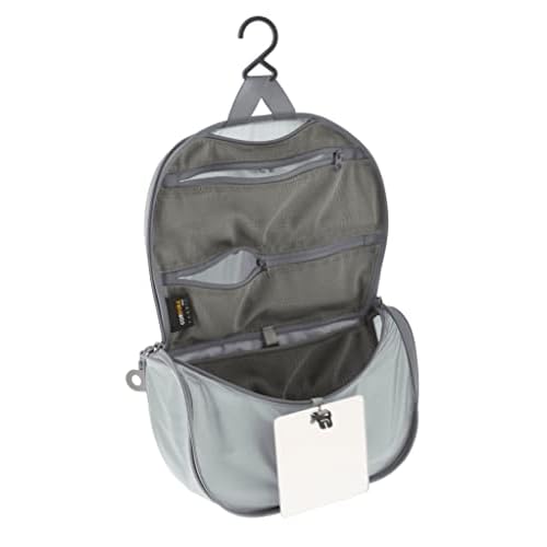 Sea to Summit Small Hanging Toiletry Bag, Extra Compact Travel Organizer for Minimalist Adventures, HighRise Grey