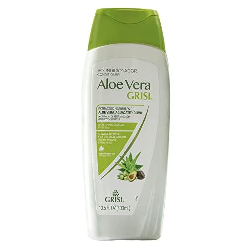 Grisi Aloe Vera Conditioner, Moisturizing Hair Product with Aloe Extract, Paraben-Free, 2-Pack for Soft and Shiny Hair, 13.5 FL Oz each