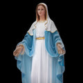HOLLOII 19 Inch Virgin Mary Statue Blue Hand-Painted Our Lady of Grace Religious Figurine for Prayer & Home Decor