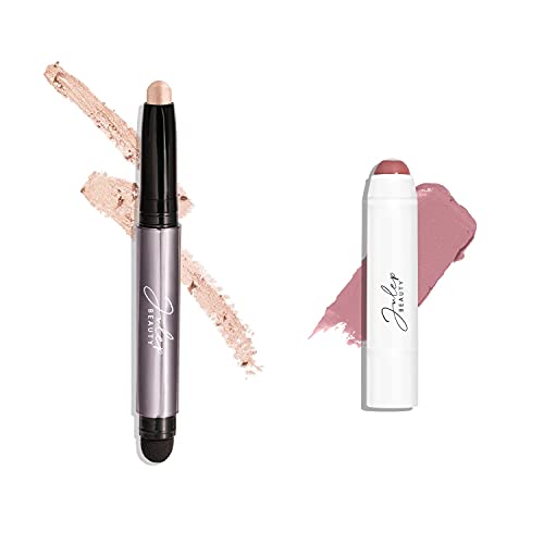 Waterproof Eyeshadow Stick & Lip Crayon Duo - Sand Shimmer & Dusty Orchid