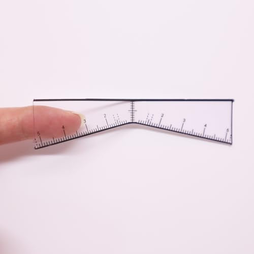 Eyebrow Ruler Sticker Eyebrow Easy Mapping Shaping Sticker Stencil Microblading Pmu Measure Tool Brow Shape Design Positioning Stickers(20Pcs/Bag)