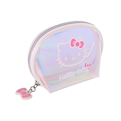 Hello Kitty Makeup Bag Set Official License, Large and Small Clear Cosmetic Travel Bags, Cute Make Up Bags, Sanrio Gifts