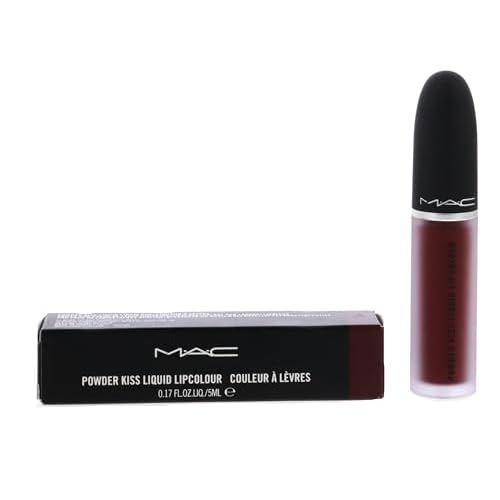 MAC Cosmetics Powder Kiss Liquid Lipcolour - 994 Make Love To The Camera (Deep Wine) - 0.17 fl oz / 5 mL