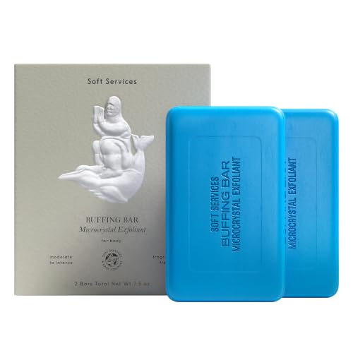 Fragrance-Free Soft Services Buffing Body Bar for Exfoliation - 2 Pack