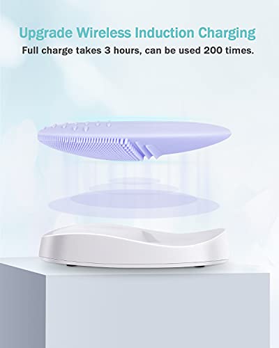 EZBASICS Silicone Facial Cleansing Brush Violet Waterproof Skin Care Tool