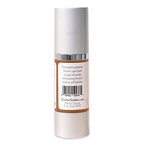 Glimmer Goddess Organic Face Serum with Hyaluronic Acid and Vitamin C ? Hydrating & Firming Formula for Radiant Skin (1 oz)