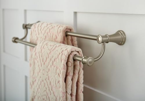 Moen Belfield 24-Inch Double Towel Bar Polished Nickel - Bathroom Accessory