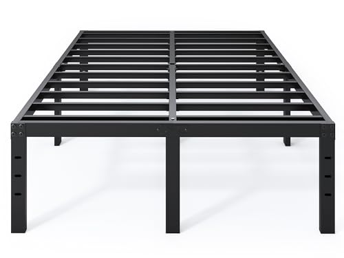 QEROMY Full Size Bed Frame - 18 Inch Sturdy Platform Bed with Storage