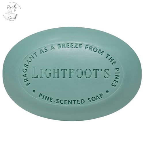 Lightfoot's Pine Soap for Men (Set of 4 Bars) All Natural Pine Scented Mens Athletic Soap for Body or Hands