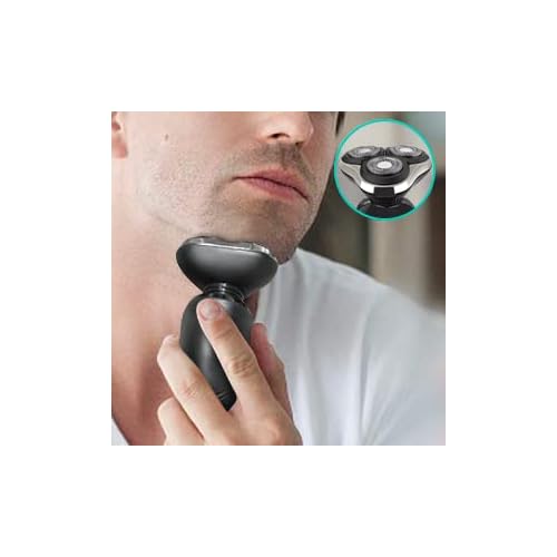 PRITECH Head Part for Electric Razor for Men, Electric Face Shavers, Rechargeable Shaving Men's Cordless Razors IPX7 Waterproof Wet Dry Rotary Shavers