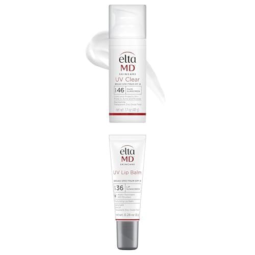 EltaMD UV Lip Balm Sunscreen, Moisturizes and Protects Dry Cracked Lips, Water Resistant up to 80 Minutes, Transparent Zinc Oxide Sunscreen