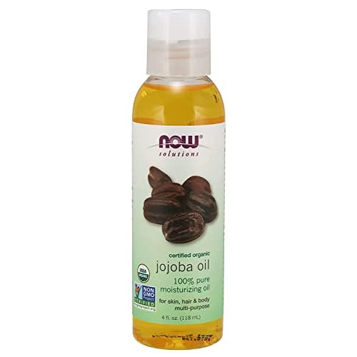 NOW Foods Solutions Certified Organic Jojoba Oil, 4 oz Liquid