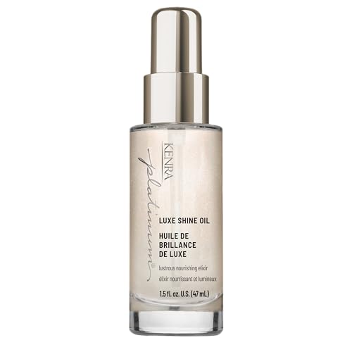 Kenra Platinum Luxe Shine Hair Oil 1.5oz - Nourishing Elixir with Gold, Thermal Protect