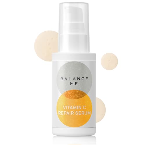 Balance Me Vitamin C Repair Serum, Brightening Face Serum with Hyaluronic Acid, Anti-Aging Vitamin C Serum for Dark Spots, Uneven Tone & Dull Skin, Hydrating & Natural Skincare, (1 x 1.01 fl oz)