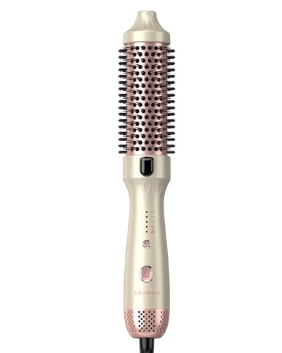 ZAVAREA Gold 1.5 Inch Heated Curling Brush for Voluminous Blowouts