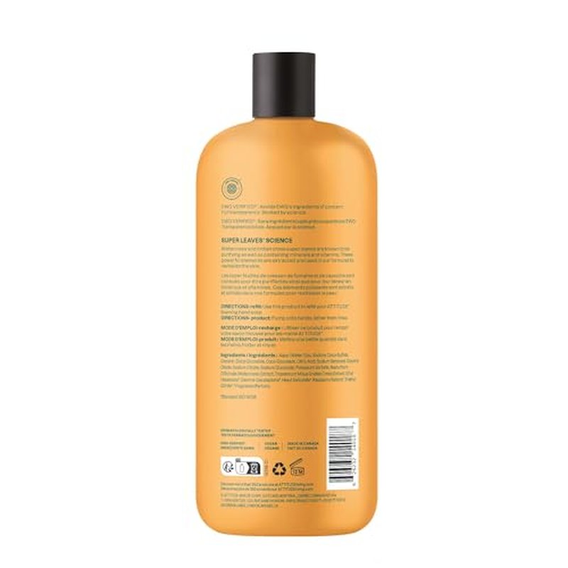 ATTITUDE Foaming Hand Soap Refill, EWG Verified, Natural & Plant-Based Hand Wash, Gentle & Moisturizing, Vegan, Orange Blossom & Eucalyptus? Scent, 30 Fl Oz