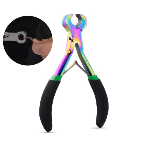 My Hair Tools Keratin Bond Cutter Rainbow Rubber Grip for Hair Extensions