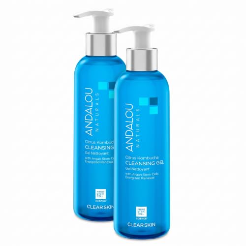 Citrus Kombucha Facial Cleansing Gel for Oily Skin - 6 Fl Oz Pack of 2