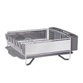 KitchenAid Compact Space Saving Dish Rack with Flatware Caddy - Gray