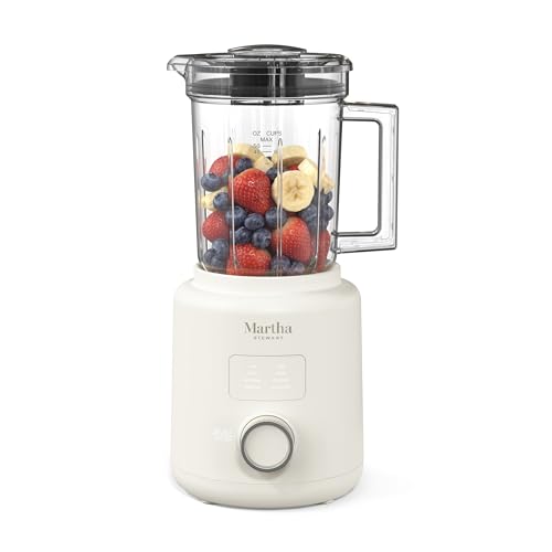 Countertop Blender 50oz with 3 Speeds & 5 Presets - Linen Cream - Martha Stewart