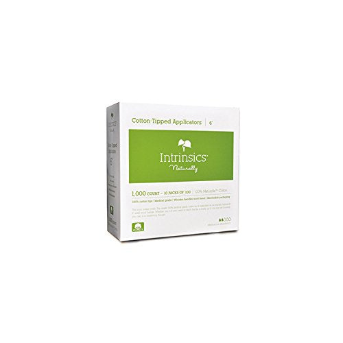 Intrinsics 6" Cotton-Tipped Applicator Swabs - 1000 Count, 100% Cotton