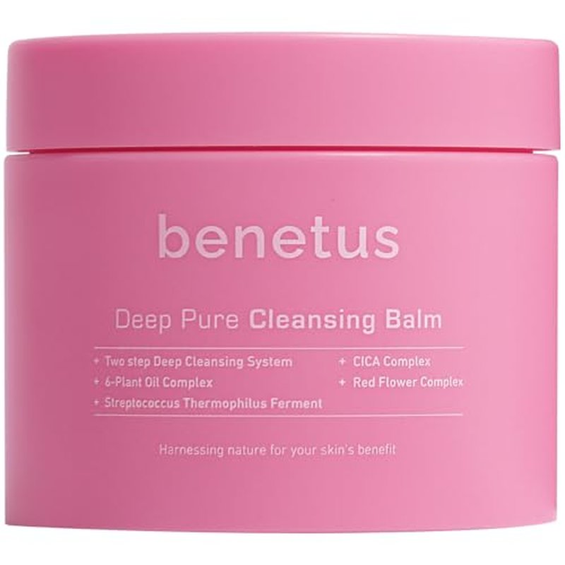Deep Pure Cleansing Balm, Makeup Remover Balm for Heavy Makeup, Waterproof Mascara & Sunscreen, Soothing CICA, Argan Oil, Vitamin E, Hydrated Glow, Non-Stripping, Pore Care, 3.5 fl oz