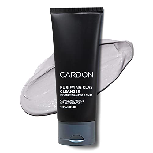 Men's Purifying Clay Face Wash with Cactus & Natural Ingredients - 3.4 fl oz - Gentle Deep Pore Cleansing