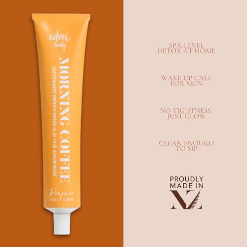 ed&i Morning Coffee 2 in 1 Face Scrub & Mask ? With French Green Clay and Coffee Extract, Gentle for Skin, Facial Skin Care, Skincare Clay Mask for Pores, 3.38 oz