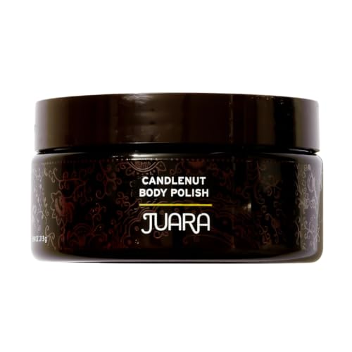 Juara Candlenut Body Polish 7.5 Fl Oz - 2-in-1 Exfoliating & Moisturizing Body Scrub with Candlenut Oil & Rice Bran