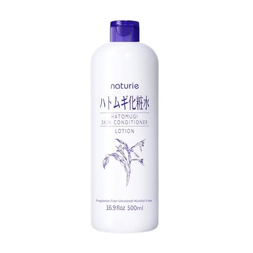 naturie Hatomugi Skin Conditioner R 16.9Floz / 500ml, Hydrating lotion for face and body, Fragrance, colorant, oil, surfactant and alcohol free, Hypoallergenic