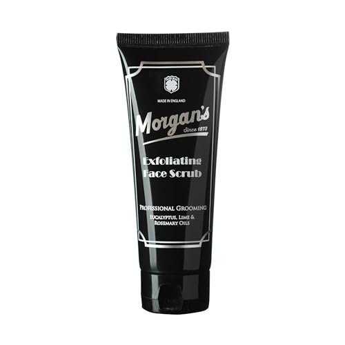 Morgan's Pomade Exfoliating Face Scrub, Gently Exfoliates, Unclogs Pores and Removes Dead Skin Cells with Eucalyptus, Lime & Rosemary Oils 3.5 Fl Oz