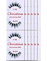 Christina Eyelashes 702 12 Pack Natural Black Strip Lashes