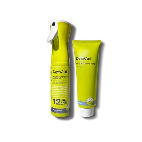 DevaCurl Curl Care Kit with Hydrating Mask & Leave-In Spray for Defined Curls