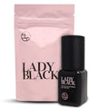Lady Black Glue for Eyelash Extension 5ml, 3-4s Drying Time, 5-6 Weeks Retention, Black Strong Adhesive, Waterproof Lash Bond, Latex Free, Professional Use Only.
