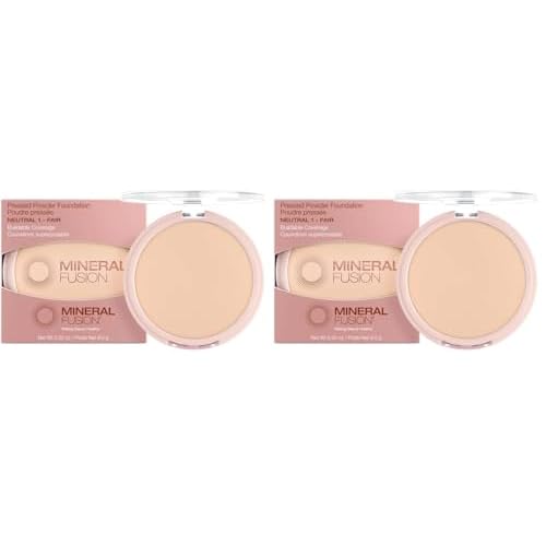 Mineral Fusion Pressed Powder Foundation, Neutral 1-0.32oz ea (Pack of 2)