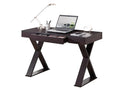 Techni Mobili 47-Inch Modern Writing Desk with Drawer - Espresso Home Office Table