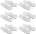 8.5-10 Women & 7-9 Men Linen Open Toe Spa Slippers Bulk Hotel Reusable Indoor Bathroom Travel