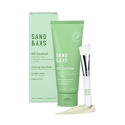 Sand & Sky Oil Control Clay Face Mask with Salicylic Acid & Niacinamide for Blemish-Prone Skin