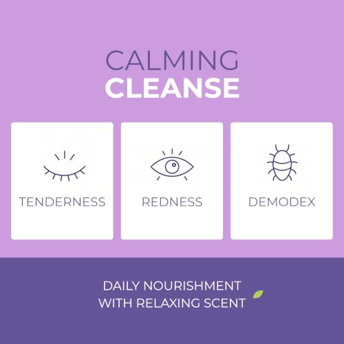 NOVEHA Lavender & Tea Tree Eyelid Foaming Cleanser 3 Pack - Gentle Eye & Face Wash