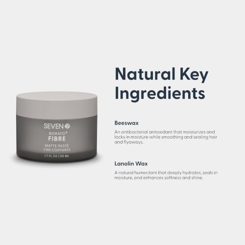 SEVEN Borato Fibre Matte Hair Paste 1.7oz Medium Hold Texturizing Styling Clay