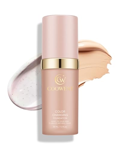 Color Changing Foundation for Mature Skin - 4-in-1 Light to Medium Shade Adaptable Skin Tint, Hydrating Liquid Makeup, Smooth Blur Finish, 30ml